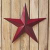 Faceted Metal Star Burgundy Wall Hanging 24x24