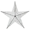 Faceted Metal Star White Wall Hanging 8x8