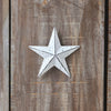 Faceted Metal Star White Wall Hanging 4x4