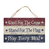 Kneel Stand Pray Wooden Sign 5.25x9x0.75