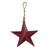 Wooden Star Ornament Red 8x8x1.5