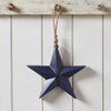 Wooden Star Ornament Blue 8x8x1.5