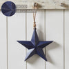 Wooden Star Ornament Blue 8x8x1.5