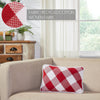 Annie Red Check Pillow 9.5x14 - The Village Country Store 