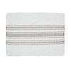 Antique White Stripe Dove Grey Indoor/Outdoor Placemat Set of 6 13x19 - The Village Country Store 