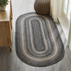 Sawyer Mill Black White Jute Rug Oval w/ Pad 36x72 - The Village Country Store 