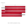 Arendal Red Stripe Runner Fringed 12x36 - The Village Country Store 
