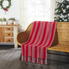 Arendal Red Stripe Woven Throw 50x60 - The Village Country Store 