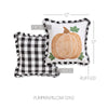 Annie Black Check Pumpkin Pillow 12x12 - The Village Country Store 