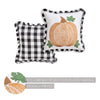 Annie Black Check Pumpkin Pillow 12x12 - The Village Country Store 
