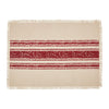 Yuletide Burlap Red Stripe Placemat Set of 6 13x19 - The Village Country Store 