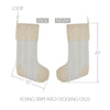 Grace Ticking Stripe Patch Stocking 12x20 - The Village Country Store 
