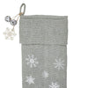 Yuletide Burlap Dove Grey Snowflake Stocking 12x20 - The Village Country Store 
