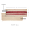 Yuletide Burlap Red Stripe Runner 12x36 - The Village Country Store 