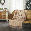 Gable Prim Christmas Blessings Woven Throw 50x60 - The Village Country Store 