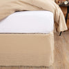 Burlap Vintage Fringed King Bed Skirt 78x80x16 - The Village Country Store 