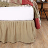Prairie Winds Green Ticking Stripe Twin Bed Skirt 39x76x16 - The Village Country Store 