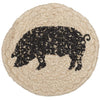Sawyer Mill Charcoal Pig Jute Coaster Set of 6 - The Village Country Store 