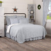 Sawyer Mill Blue Ticking Stripe Twin Quilt Coverlet 68Wx86L - The Village Country Store 