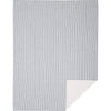 Sawyer Mill Blue Ticking Stripe Twin Quilt Coverlet 68Wx86L - The Village Country Store 