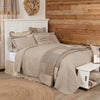 Sawyer Mill Charcoal Ticking Stripe Quilt California King Coverlet 130Wx115L - The Village Country Store 
