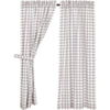 Annie Buffalo Grey Check Short Panel Set of 2 63x36 - The Village Country Store 
