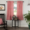 Annie Buffalo Red Check Short Panel Set of 2 63x36 - The Village Country Store 