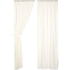 Tobacco Cloth Antique White Panel Fringed Set of 2 84x40 - The Village Country Store 