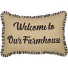 Ashmont Burlap Vintage Welcome to Our Farmhouse Pillow 14x22 - The Village Country Store 