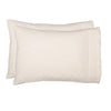 Burlap Antique White Standard Pillow Case w/ Fringed Ruffle Set of 2 21x30 - The Village Country Store 