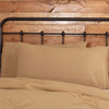 Burlap Natural King Pillow Case w/ Fringed Ruffle Set of 2 21x40 - The Village Country Store 