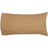 Burlap Natural King Pillow Case w/ Fringed Ruffle Set of 2 21x40 - The Village Country Store 