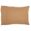 Burlap Natural Standard Pillow Case w/ Fringed Ruffle Set of 2 21x30 - The Village Country Store 