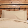 Burlap Vintage King Pillow Case w/ Fringed Ruffle Set of 2 21x40 - The Village Country Store 
