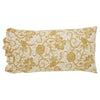 Dorset Gold Floral Ruffled King Pillow Case Set of 2 21x36+4 - The Village Country Store 