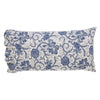 Dorset Navy Floral Ruffled King Pillow Case Set of 2 21x36+4 - The Village Country Store 