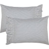 Sawyer Mill Blue Ticking Stripe Standard Pillow Case Set of 2 21x30 - The Village Country Store 