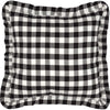Annie Buffalo Black Check Ruffled Fabric Pillow 18x18 - The Village Country Store 