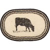 Sawyer Mill Charcoal Cow Jute Placemat Set of 6 12x18 - The Village Country Store 