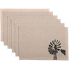 Sawyer Mill Charcoal Windmill Placemat Set of 6 12x18 - The Village Country Store 