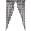 Annie Buffalo Black Check Prairie Long Panel Set of 2 84x36x18 - The Village Country Store 