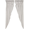 Annie Buffalo Grey Check Prairie Long Panel Set of 2 84x36x18 - The Village Country Store 