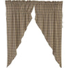 Sawyer Mill Charcoal Plaid Prairie Short Panel Set of 2 63x36x18 - The Village Country Store 
