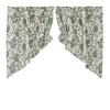 Dorset Green Floral Prairie Swag Set of 2 36x36x18 - The Village Country Store 