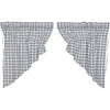 Sawyer Mill Blue Plaid Prairie Swag Set of 2 36x36x18 - The Village Country Store 