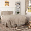 Sawyer Mill Charcoal Ticking Stripe King Quilt Set - The Village Country Store 