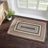 Sawyer Mill Charcoal Creme Jute Rug Rect w/ Pad 24x36 - The Village Country Store 