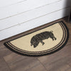 Sawyer Mill Charcoal Pig Jute Rug Half Circle w/ Pad 16.5x33 - The Village Country Store 