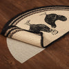 Sawyer Mill Charcoal Poultry Jute Rug Half Circle w/ Pad 16.5x33 - The Village Country Store 