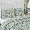 Dorset Green Floral Standard Sham 21x27 - The Village Country Store 